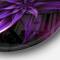 Designart - Fractal Flower Purple' Floral Circle Metal Wall Art